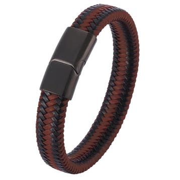 Fako Bijoux - Armband Leer - Gevlochten - Vlecht - Layer, Verzenden