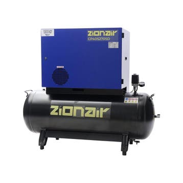 Compressor gedempt 4kW 400V 11 bar 270L tank ster-driehoek, Ophalen of Verzenden