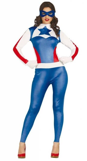 Superheld Kostuum Amerika Dames, Kleding | Dames, Verzenden, Nieuw