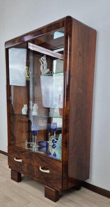 Vetrina Credenza Art Déco Veneziana 1930 - Vitrinekast -
