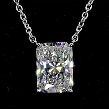 Pendentif - 14 carats Or blanc - 4.01ct. tw. Diamant