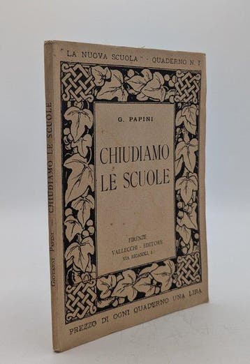 Giovanni Papini - Lotto Chiudiamo le scuole, La Pietra