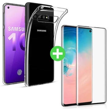 Samsung Galaxy S10 Transparant TPU Hoesje + Screen Protector, Verzenden