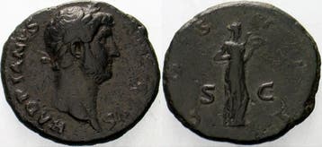 As 117-138 Rom Kaiserzeit Hadrianus 117-138, Postzegels en Munten, Munten en Bankbiljetten | Verzamelingen, Verzenden