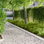 vidaXL Gazonrand 50 pcs 100 x 12 cm Staal Wit, Verzenden