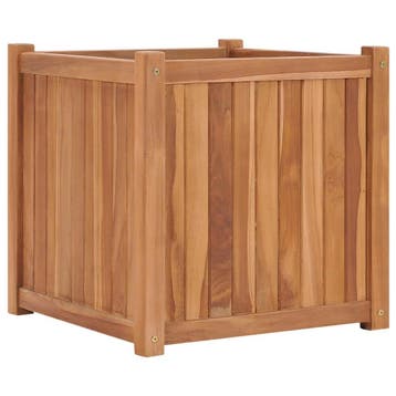 Plantenbak massief teak | Tweede kansje | OP = OP, Verzenden, Minder dan 60 cm, Vierkant, Zo goed als nieuw