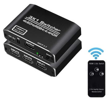 DrPhone - ARC2 - 4K 60Hz - Mini 3 Poort Hdmi Switch 2.0 - 4K, Verzenden, Nieuw