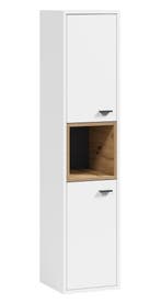 Badkamerkast Oliver 30 x 30 x 131 cm Wit / Eiken Kolomkast, Verzenden
