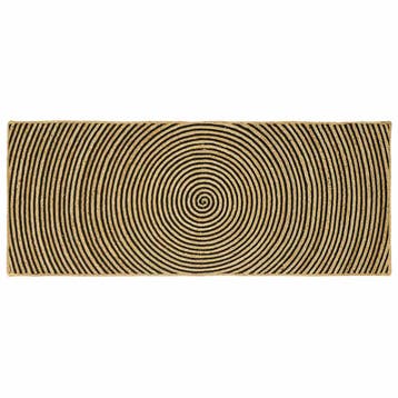 vidaXL Gebied Tapijt Zwart 80 x 200 cm Jute, Maison & Meubles, Ameublement | Tapis & Moquettes, Verzenden