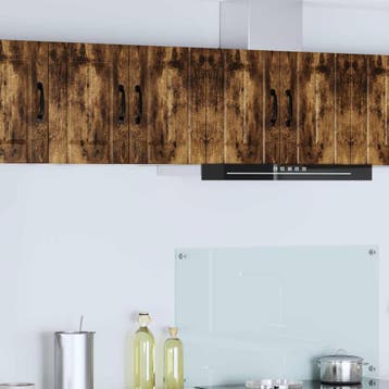 vidaXL Wandkast LUCCA 2 st Gerookt eiken Bewerkt hout, Verzenden, Nieuw