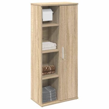vidaXL Badkamerkast met rolhouder 39x22x90 cm sonoma, Verzenden, Nieuw