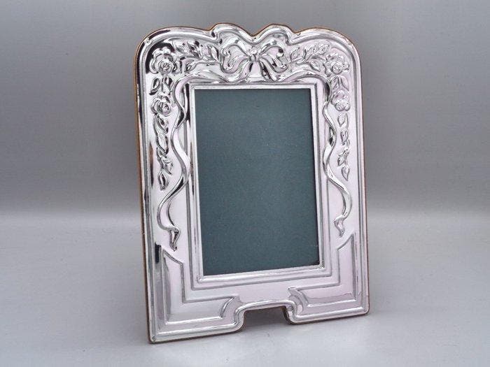 PG Argenteria - Fotolijst - Verzilverd - 9x13 lint en, Antiek en Kunst, Antiek | Zilver en Goud