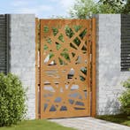 vidaXL Poort met lichtontwerp 100x150 cm weervast staal, Tuin en Terras, Verzenden, Nieuw