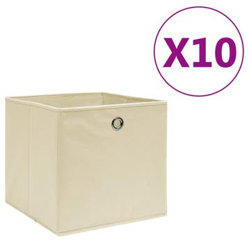 vidaXL Opbergboxen 10 st 28x28x28 cm nonwoven stof, Verzenden, Nieuw