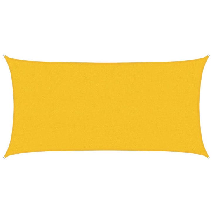 vidaXL Zonneschaduwzeil Geel 2,5 x 6 m HDPE, Jardin & Terrasse, Parasols, Envoi