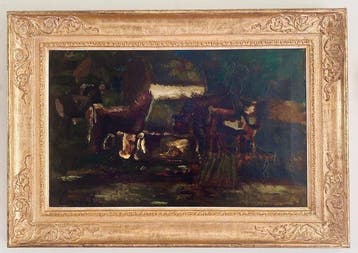 Constant Permeke (1886 - 1952) - Koeien op het erf