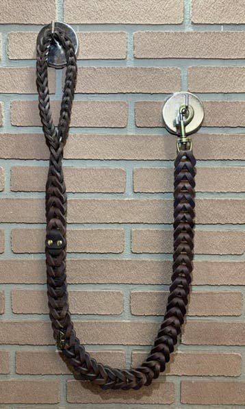 Lederen honden riem brown, Ophalen of Verzenden