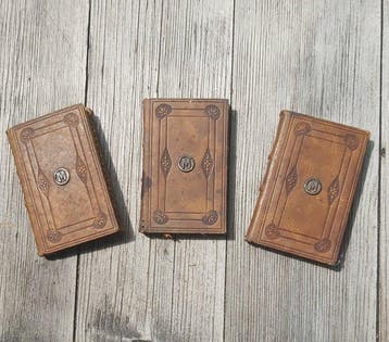 Set van 3 religieuze verzamelboeken (3) - Leder - 1900-1910