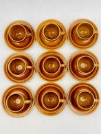 Pagnossin - Koffieservies (9) - model 101 - Reliëfkeramiek -