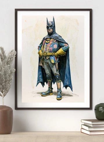 LOLART - Batman Vintage — Fine Art Print 1/1 Signé — 40×60cm
