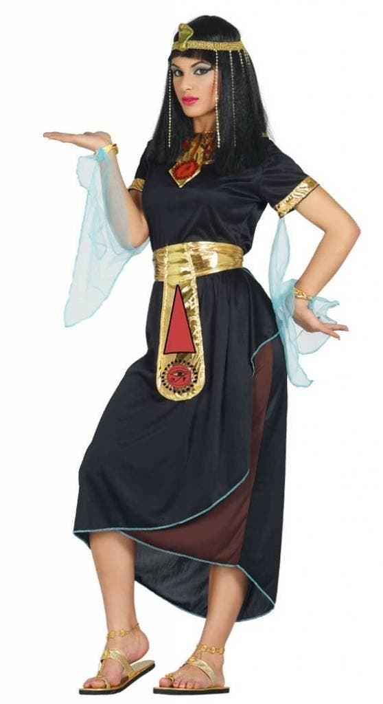 Cleopatra Kostuum Zwart Goud Dames, Kleding | Dames, Carnavalskleding en Feestkleding, Nieuw, Verzenden