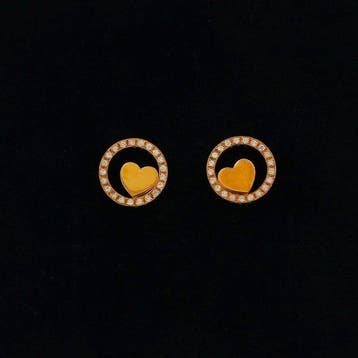 Boucles doreilles - 18 carats Or rose - 0.28ct. tw. -, Handtassen en Accessoires, Nieuw
