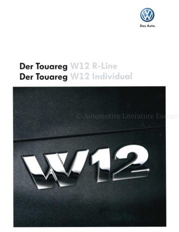 2009 VOLKSWAGEN TOUAREG W12 / W12 R-LINE SPORT BROCHURE DU.., Ophalen of Verzenden, Nieuw