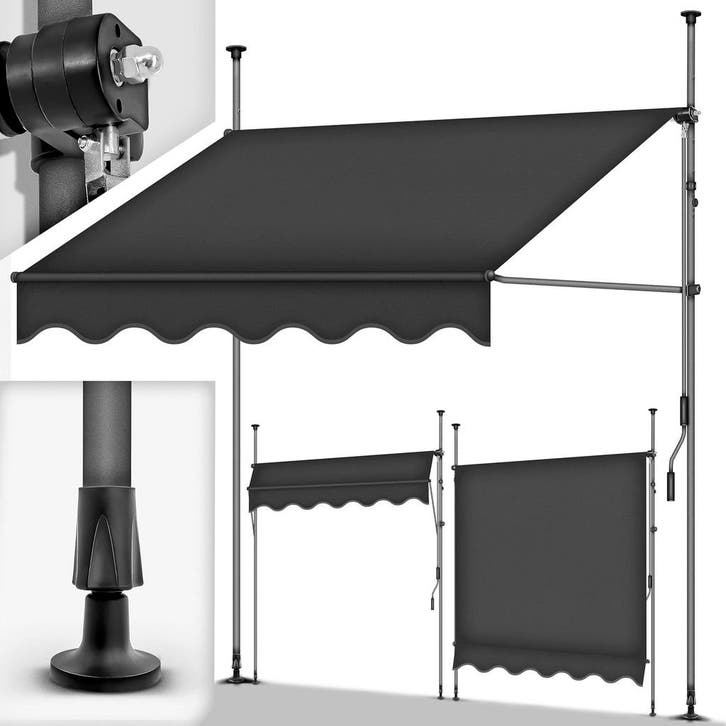 Klemluifel - Balkon luifel - Verticale luifel - 200 cm - Ant, Tuin en Terras, Schaduwdoeken, Nieuw, Verzenden