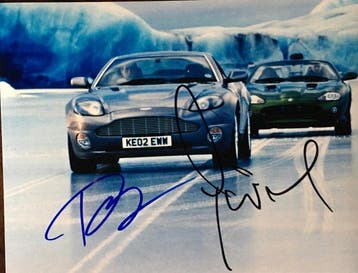PIERCE BROSNAN - Double SIGNED AUTOGRAPH Die Another Day., Nieuw