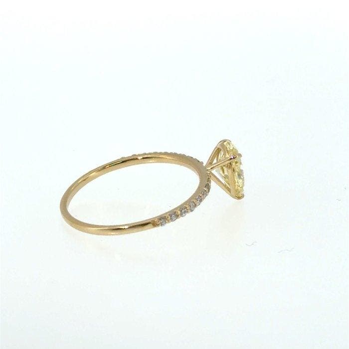 Zonder minimumprijs - Ring - 14 karaat Geel goud - 1.09ct., Handtassen en Accessoires, Ringen