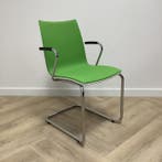 Casala Onyx II vergaderstoel/sledestoel, wit/groen-chroom, Gebruikt, Eén