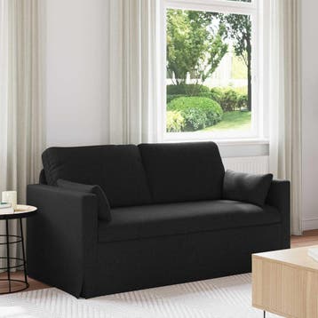 vidaXL bank / zetel Zwart 158 x 78 x 80 cm Stof, Verzenden