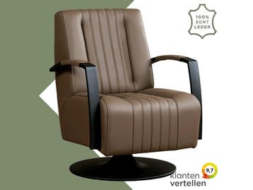 Leren draaifauteuil Galaxy - Toledo Lever (bruin) -, Ophalen of Verzenden
