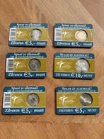 Nederland. 5 Euro / 10 Euro 2004/2007 (6 coincards) (Zonder