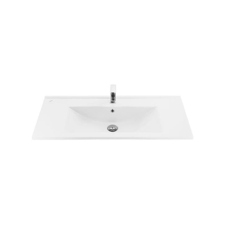 Wastafel BWS 1 Kraangat 45x100 cm Rechthoek Keramiek Wit, Doe-het-zelf en Bouw, Sanitair, Overige typen, Nieuw, Ophalen of Verzenden