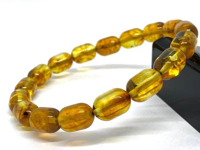 Baltisch barnsteen-barrelvormig armband | hoogglans, Antiek en Kunst, Curiosa en Brocante
