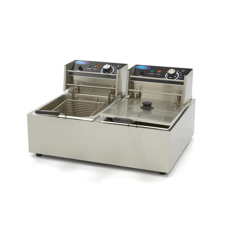 Friteuse - 2 x 6 L - 2 paniers - jusquà 2,4 kg de frites, Electroménager, Friteuses, Neuf, 4 litres ou plus, Friteuse duo, Envoi