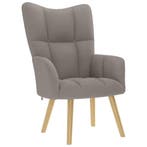 vidaXL Relaxstoel stof taupe, Verzenden