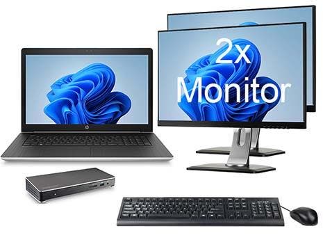 HP ProBook 470 G5 i5 8e gen incl. 2 Monitoren + Windows 11, Computers en Software, Desktop Pc's, Ophalen of Verzenden