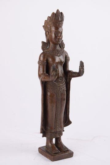 staande Boeddha - Messing - Thailand - Eind 20e eeuw