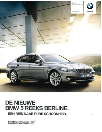 2009 BMW 5 SERIE SEDAN BROCHURE NEDERLANDS, Nieuw
