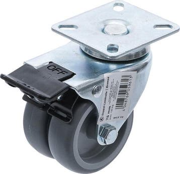 Zwenkwiel met rem diameter 75 mm, Verzenden, Nieuw