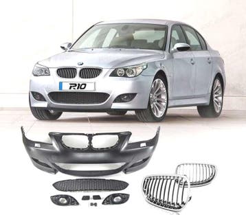 Pare Chocs + Calandres Pour Bmw E60 03-07 Look M5 Chromé Sra, Verzenden