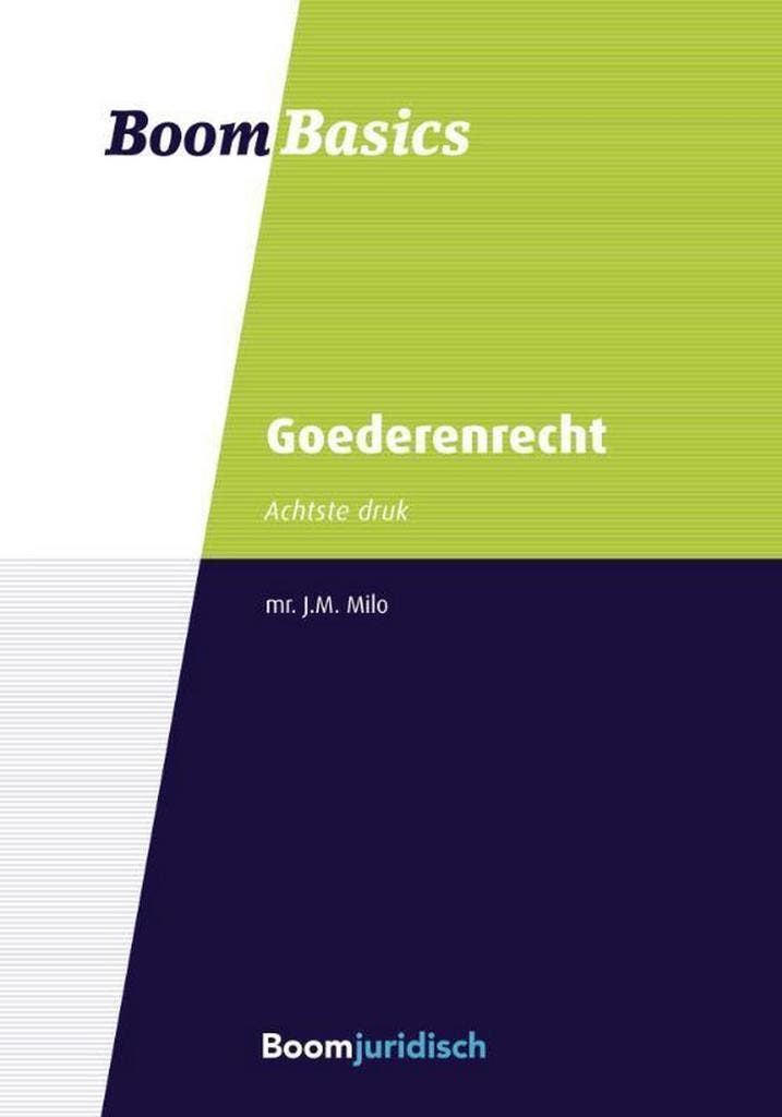 Goederenrecht / Boom Basics 9789462903067 J.M. Milo, Livres, Science, Envoi
