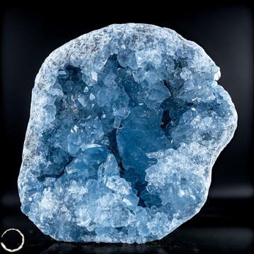 Natuurlijke celestiet-druse uit Madagaskar – Een hemelblauw, Collections