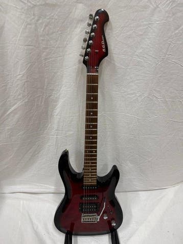 R.G.Design - S-Style Bordeaux Burst HSS - - Elektrische, Nieuw