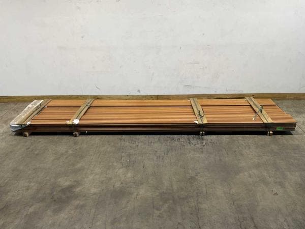 Veiling - 50x Rhombusprofielplank Rib5 Ayous 420x13,8x2,1 cm, Doe-het-zelf en Bouw, Hout en Planken, Nieuw