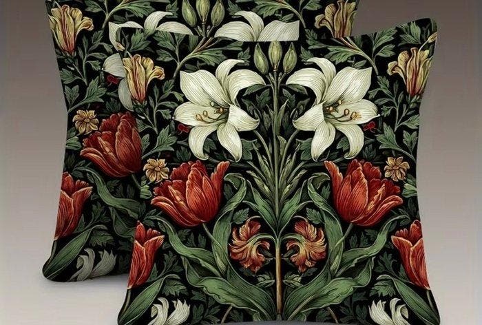 kussenhoezen in William Morris-stijl - Kussen (2), Antiek en Kunst, Curiosa en Brocante