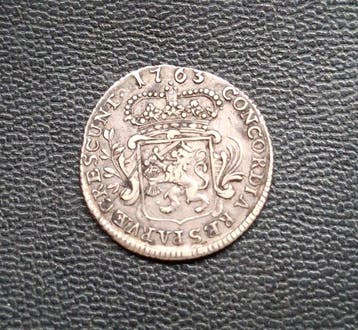 Nederland, Zeeland 1/8 Zilveren Dukaat 1763 (Zonder