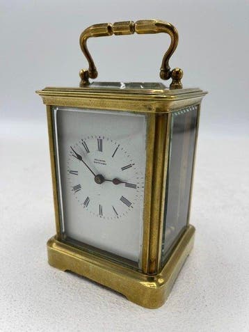 Klok - Facet geslepen glas, Brons, Emaille - 1850-1900, Antiek en Kunst